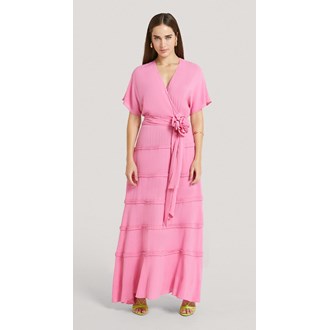 PINK LONG DRESS TRANPS BY MORENA ROSA